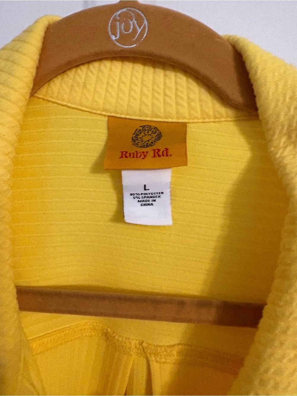 Ruby Rd. Bright Yellow Button-Front Textured Shirt - Picture 5 of 5